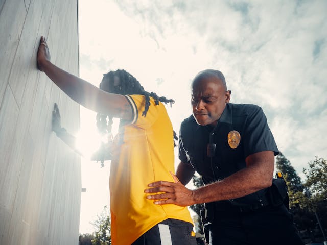 cop handcuffing suspect