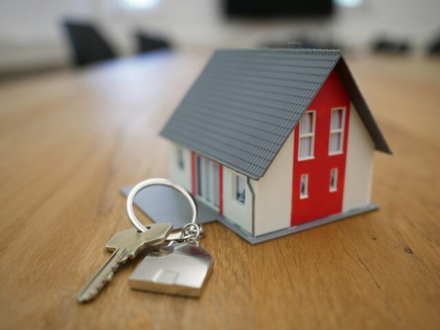 mini house with keys